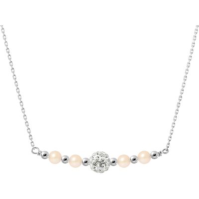 DIADEMA - Halskette - Reines Weiß - Kollektion Crystal Pearl Silber Einheitsgröße DIADEMA - Halskette - Reines Weiß - Kollektion Crystal Pearl Silber Einheitsgröße