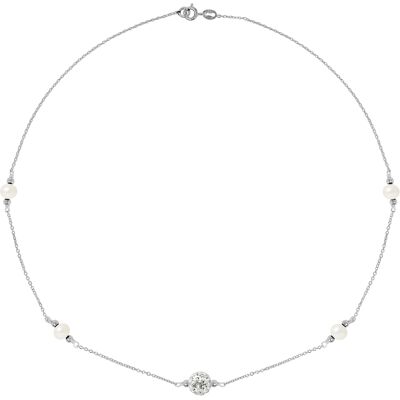 DIADEMA - Halskette Süßwasserperlen - Love Jewelry Collection Silber Einheitsgröße DIADEMA - Halskette Süßwasserperlen - Love Jewelry Collection Silber Einheitsgröße