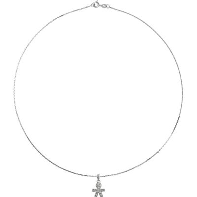 DIADEMA - Halskette Black Night - Schwarzer Kristall - Love Jewelry Collection Silber Einheitsgröße DIADEMA - Halskette Black Night - Schwarzer Kristall - Love Jewelry Collection Silber Einheitsgröße