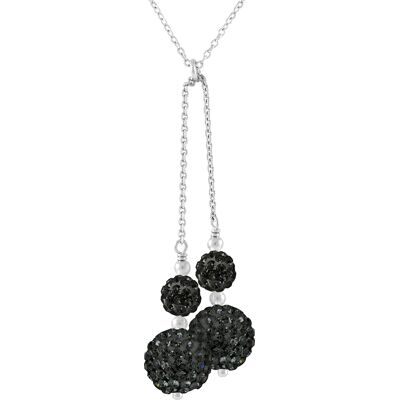 DIADEMA - Halskette Black Night - Kristall Schwarz - Love Jewelry Collection Silber Einheitsgröße DIADEMA - Halskette Black Night - Kristall Schwarz - Love Jewelry Collection Silber Einheitsgröße