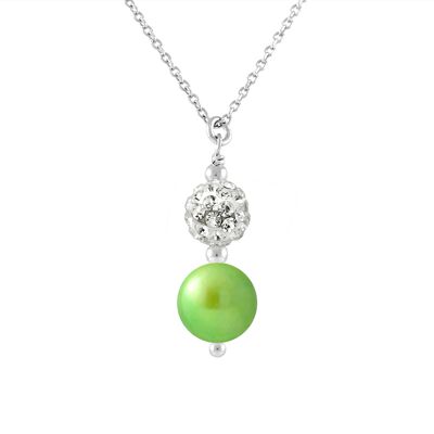 DIADEMA - Halskette - Weißes Kristall & Perle - Love Jewelry Collection Silber Einheitsgröße DIADEMA - Halskette - Weißes Kristall & Perle - Love Jewelry Collection Silber Einheitsgröße