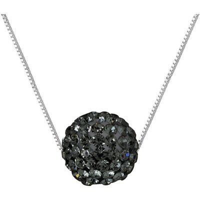DIADEMA - Halskette - Kristall Schwarz - Love Jewelry Collection Silber Einheitsgröße DIADEMA - Halskette - Kristall Schwarz - Love Jewelry Collection Silber Einheitsgröße