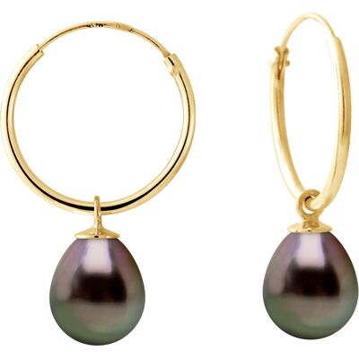 DIADEMA - Ohrringe - Gelbgold und echte Tahiti-Perlen Natürlich Einheitsgröße DIADEMA - Ohrringe - Gelbgold und echte Tahiti-Perlen Natürlich Einheitsgröße