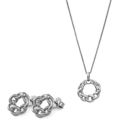 Orphelia 'Estelle' Damen 925 Sterling Silber Set: Kettenanhänger + Ohrringe - Silber SET-7516 Silber Einheitsgröße Orphelia 'Estelle' Damen 925 Sterling Silber Set: Kettenanhänger + Ohrringe - Silber SET-7516 Silber Einheitsgröße