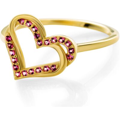 Orphelia 'Cecilia' Damen-Ring aus 925er Sterlingsilber – Gold ZR-7584/R Gold K Orphelia 'Cecilia' Damen-Ring aus 925er Sterlingsilber – Gold ZR-7584/R Gold K