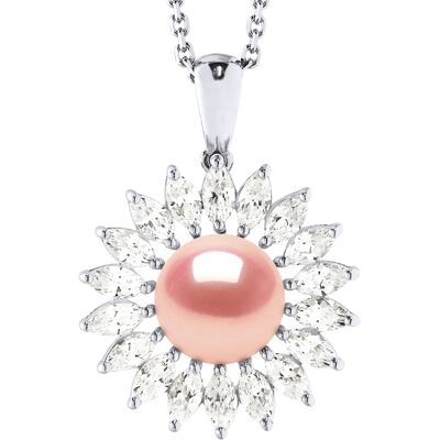 Diadema SUN Halskette Süßwasserperlenschmuck 8-9mm Rose 925 Rosa Einheitsgröße Diadema SUN Halskette Süßwasserperlenschmuck 8-9mm Rose 925 Rosa Einheitsgröße