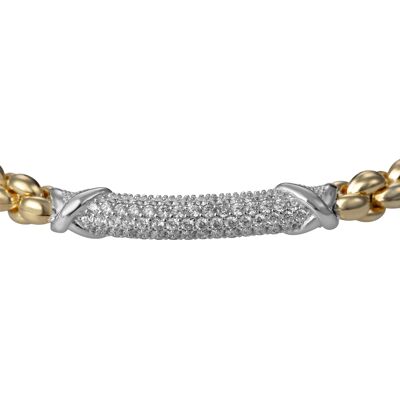 Orphelia 'Ilaila' Damenarmband aus 925 Sterling Silber - Silber/Gold ZA-7394 Silber Gold Einheitsgröße Orphelia 'Ilaila' Damenarmband aus 925 Sterling Silber - Silber/Gold ZA-7394 Silber Gold Einheitsgröße
