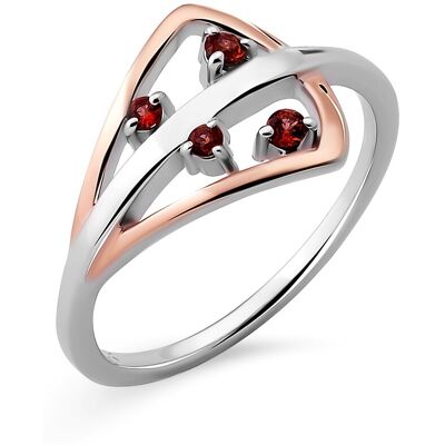 Orphelia Damen-Ring Sterling-Silber 925 – Silber/Rosé ZR-7496 Silber und Roségold O 1/2 Orphelia Damen-Ring Sterling-Silber 925 – Silber/Rosé ZR-7496 Silber und Roségold O 1/2