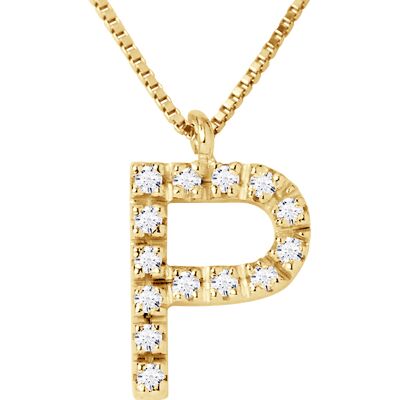 DIADEMA - Halskette mit Diamanten - P - Gelbgold Weiß Einheitsgröße DIADEMA - Halskette mit Diamanten - P - Gelbgold Weiß Einheitsgröße