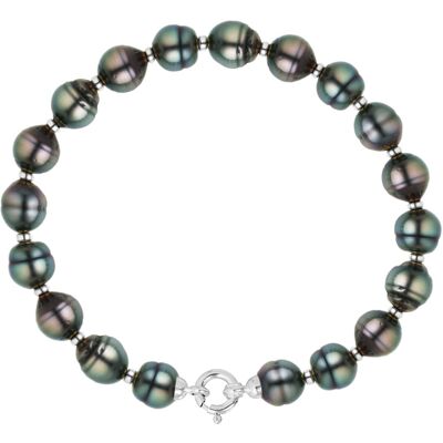 Ateliers Saint Germain Armband echte Tahiti-Zuchtperlen, eingekreist, 9-10 mm Schwarz Einheitsgröße Ateliers Saint Germain Armband echte Tahiti-Zuchtperlen, eingekreist, 9-10 mm Schwarz Einheitsgröße