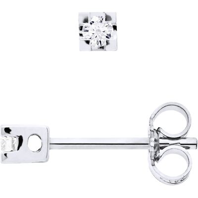 DIADEMA - Ohrringe - Diamanten und Silber Weiß Einheitsgröße DIADEMA - Ohrringe - Diamanten und Silber Weiß Einheitsgröße