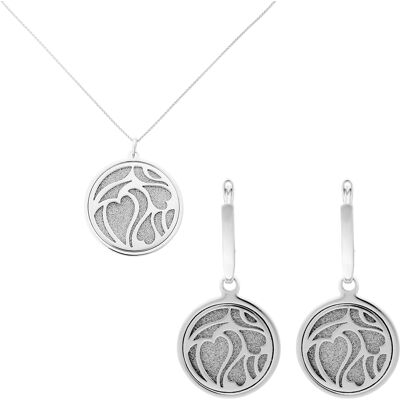 Orphelia 'Anabel' Damen 925 Sterling Silber Set: Kettenanhänger + Ohrringe - Silber SET-7097 Silber Einheitsgröße Orphelia 'Anabel' Damen 925 Sterling Silber Set: Kettenanhänger + Ohrringe - Silber SET-7097 Silber Einheitsgröße
