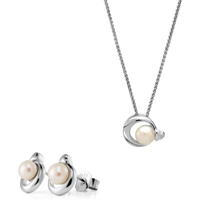 Orphelia 'Mathilde' Damen 925 Sterling Silber Set: Kettenanhänger + Ohrringe - Silber SET-7510 Silber Einheitsgröße Orphelia 'Mathilde' Damen 925 Sterling Silber Set: Kettenanhänger + Ohrringe - Silber SET-7510 Silber Einheitsgröße