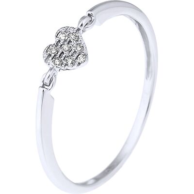 DIADEMA - Ring - Herz - Diamanten - Weißgold Weiß K DIADEMA - Ring - Herz - Diamanten - Weißgold Weiß K