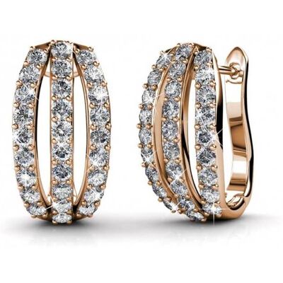 MYC Paris Elegante Ohrringe - Roségold und Kristall Weiß- und Roségold Einheitsgröße MYC Paris Elegante Ohrringe - Roségold und Kristall Weiß- und Roségold Einheitsgröße