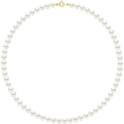 Ateliers Saint Germain Halskette Gold – Reihe aus echten Süßwasserperlen, halbrund, 6–7 mm Weiß Einheitsgröße Ateliers Saint Germain Halskette Gold – Reihe aus echten Süßwasserperlen, halbrund, 6–7 mm Weiß Einheitsgröße