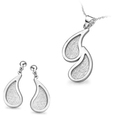 Orphelia Damen 925 Sterling Silber Set: Kettenanhänger + Ohrringe - Silber SET-5060 Silber Einheitsgröße Orphelia Damen 925 Sterling Silber Set: Kettenanhänger + Ohrringe - Silber SET-5060 Silber Einheitsgröße