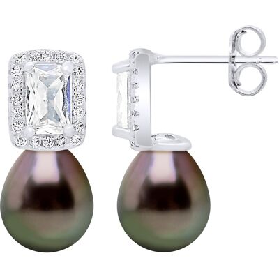 Ateliers Saint Germain Hängende Ohrringe, echte Tahiti-Zuchtperlen, 8–9 mm Schwarz Einheitsgröße Ateliers Saint Germain Hängende Ohrringe, echte Tahiti-Zuchtperlen, 8–9 mm Schwarz Einheitsgröße