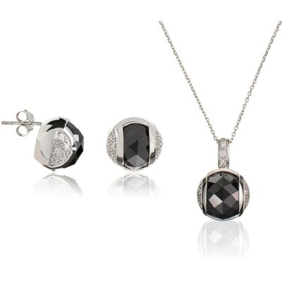 Orphelia Damen 925 Sterling Silber Set: Kettenanhänger + Ohrringe - Silber SET-5912 Silber Einheitsgröße Orphelia Damen 925 Sterling Silber Set: Kettenanhänger + Ohrringe - Silber SET-5912 Silber Einheitsgröße