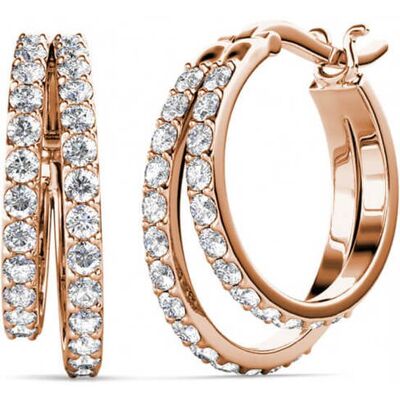 MYC Paris Duo-Ring-Ohrringe - Roségold und Kristall Weiß- und Roségold Einheitsgröße MYC Paris Duo-Ring-Ohrringe - Roségold und Kristall Weiß- und Roségold Einheitsgröße