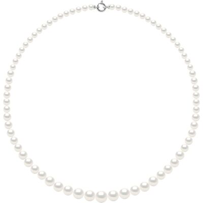 Ateliers Saint Germain Halskettenreihe Prinzessin fallend – Echte Süßwasser-Zuchtperlen rund von 12 bis 6 mm Weiß Einheitsgröße Ateliers Saint Germain Halskettenreihe Prinzessin fallend – Echte Süßwasser-Zuchtperlen rund von 12 bis 6 mm Weiß Einheitsgröße