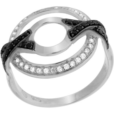 Orphelia Damen-Ring Sterling-Silber 925 – Silber/Schwarz ZR-7095/2 Schwarzes Silber O 1/2 Orphelia Damen-Ring Sterling-Silber 925 – Silber/Schwarz ZR-7095/2 Schwarzes Silber O 1/2