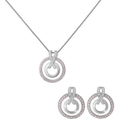 Orphelia 'Azalea' Damen 925 Sterling Silber Set: Kettenanhänger + Ohrringe - Silber SET-7095 Silber Einheitsgröße Orphelia 'Azalea' Damen 925 Sterling Silber Set: Kettenanhänger + Ohrringe - Silber SET-7095 Silber Einheitsgröße