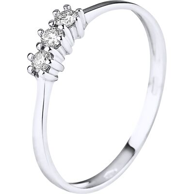 DIADEMA - Ring - Trilogie Diamant - Weißgold Weiß K DIADEMA - Ring - Trilogie Diamant - Weißgold Weiß K