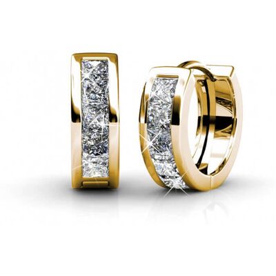 MYC Paris Quadratische Ohrringe - Gold und Kristall Weiß & Gold Einheitsgröße MYC Paris Quadratische Ohrringe - Gold und Kristall Weiß & Gold Einheitsgröße