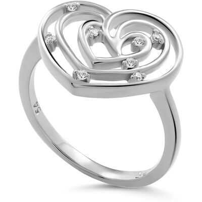 Orphelia 'Euphoria' Damen-Ring aus 925er Sterlingsilber – Silber ZR-7522 Silber Q Orphelia 'Euphoria' Damen-Ring aus 925er Sterlingsilber – Silber ZR-7522 Silber Q
