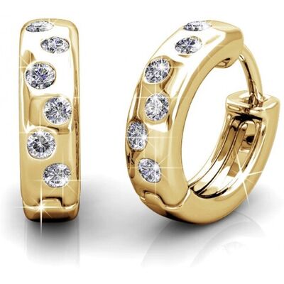 MYC Paris Joy Ohrringe - Gold und Kristall Weiß & Gold Einheitsgröße MYC Paris Joy Ohrringe - Gold und Kristall Weiß & Gold Einheitsgröße