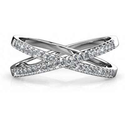 MYC Paris X Ring - Silber und Kristall Weißsilber Q MYC Paris X Ring - Silber und Kristall Weißsilber Q