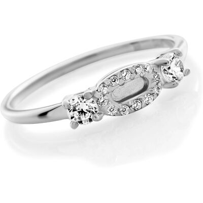 Orphelia 'Lily' Damen-Ring aus 925er Sterlingsilber – Silber ZR-7582 Silber K Orphelia 'Lily' Damen-Ring aus 925er Sterlingsilber – Silber ZR-7582 Silber K