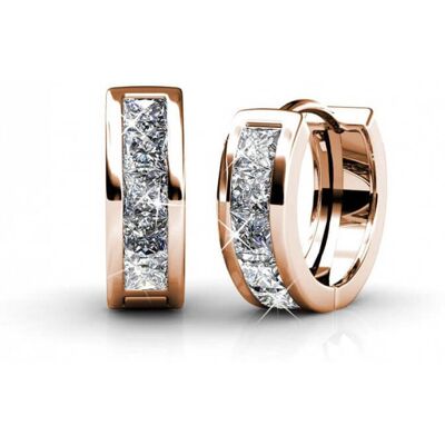 MYC Paris Quadratische Ohrringe - Rose Gold und Kristall Weiß- und Roségold Einheitsgröße MYC Paris Quadratische Ohrringe - Rose Gold und Kristall Weiß- und Roségold Einheitsgröße