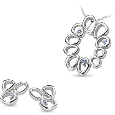 Orphelia Damen 925 Sterling Silber Set: Kettenanhänger + Ohrringe - Silber SET-5018 Silber Einheitsgröße Orphelia Damen 925 Sterling Silber Set: Kettenanhänger + Ohrringe - Silber SET-5018 Silber Einheitsgröße