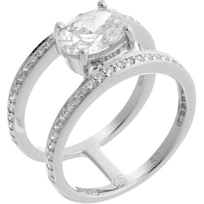 Orphelia Damen-Ring Sterling-Silber 925 – Silber ZR-7122 Silber L Orphelia Damen-Ring Sterling-Silber 925 – Silber ZR-7122 Silber L