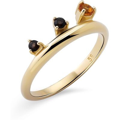 Orphelia Damen-Ring Sterling-Silber 925 – Gold ZR-7497/G Gold Q Orphelia Damen-Ring Sterling-Silber 925 – Gold ZR-7497/G Gold Q