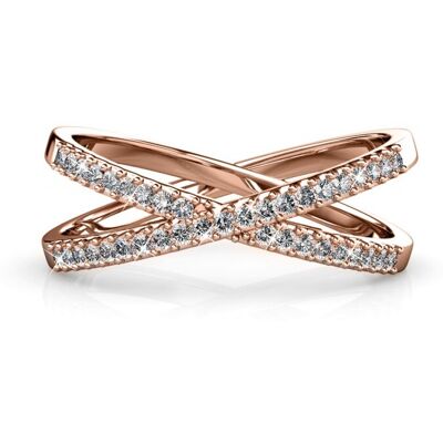 MYC Paris X Ring - Rose Gold und Kristall Weiß- und Roségold Q MYC Paris X Ring - Rose Gold und Kristall Weiß- und Roségold Q