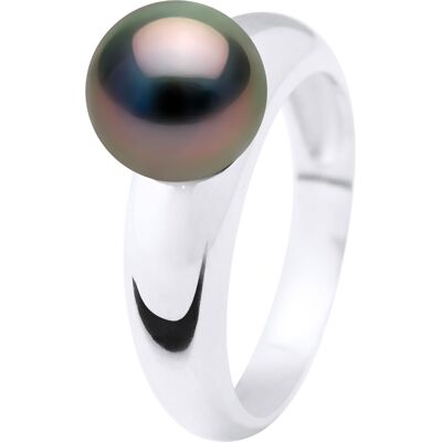 Ateliers Saint Germain Armreif-Ring-Masse – echte Tahiti-Zuchtperlen rund 9–10 mm Schwarz ICH Ateliers Saint Germain Armreif-Ring-Masse – echte Tahiti-Zuchtperlen rund 9–10 mm Schwarz ICH
