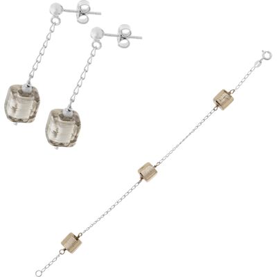 Orphelia Damen-Set aus 925er Sterlingsilber: Armband + Ohrringe – Silber SET-5558 Silber Einheitsgröße Orphelia Damen-Set aus 925er Sterlingsilber: Armband + Ohrringe – Silber SET-5558 Silber Einheitsgröße