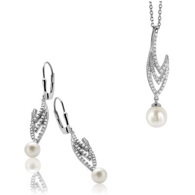 Orphelia Damen 925 Sterling Silber Set: Kettenanhänger + Ohrringe - Silber SET-5173 Silber Einheitsgröße Orphelia Damen 925 Sterling Silber Set: Kettenanhänger + Ohrringe - Silber SET-5173 Silber Einheitsgröße