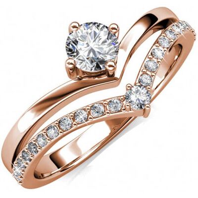 MYC Paris Zinnia Ring - Roségold und Kristall Weiß- und Roségold Q MYC Paris Zinnia Ring - Roségold und Kristall Weiß- und Roségold Q