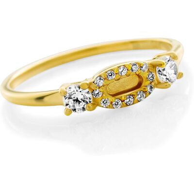 Orphelia 'Lily' Damen-Ring aus 925er Sterlingsilber – Gold ZR-7582/G Gold K Orphelia 'Lily' Damen-Ring aus 925er Sterlingsilber – Gold ZR-7582/G Gold K