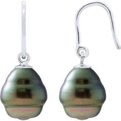 DIADEMA - Ohrringe - Silber und echte Tahiti-Perlen Natürlich Einheitsgröße DIADEMA - Ohrringe - Silber und echte Tahiti-Perlen Natürlich Einheitsgröße