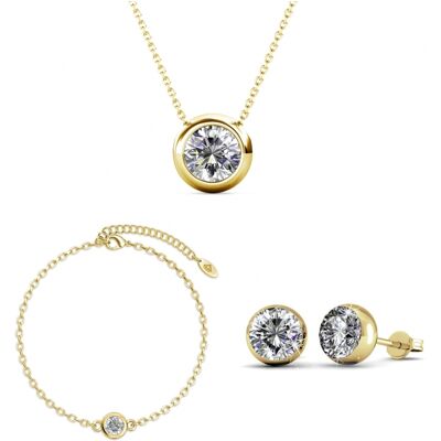 MYC Paris Set Mond und Geburtsstein - Gold und Kristall Weiß & Gold Einheitsgröße MYC Paris Set Mond und Geburtsstein - Gold und Kristall Weiß & Gold Einheitsgröße