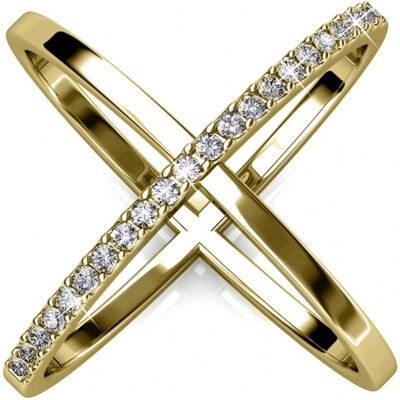 MYC Paris X Duo Ring - Gold und Kristall Weiß & Gold L 1/2 MYC Paris X Duo Ring - Gold und Kristall Weiß & Gold L 1/2