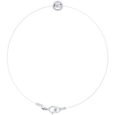 DIADEMA - Armband - Transparentes Nylon - Echter Diamant Weiß Einheitsgröße DIADEMA - Armband - Transparentes Nylon - Echter Diamant Weiß Einheitsgröße