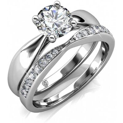 MYC Paris Prestige Ring - Silber und Kristall Weißsilber Q MYC Paris Prestige Ring - Silber und Kristall Weißsilber Q