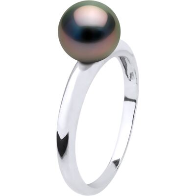 Ateliers Saint Germain Armreif-Ring, echte Tahiti-Zuchtperle, rund, 7,5–8 mm – Weißgold Weiß Q Ateliers Saint Germain Armreif-Ring, echte Tahiti-Zuchtperle, rund, 7,5–8 mm – Weißgold Weiß Q