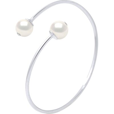 DIADEMA - Armband - Du & Ich - Silber - Echte Süßwasserperlen - Weiß Weiß Einheitsgröße DIADEMA - Armband - Du & Ich - Silber - Echte Süßwasserperlen - Weiß Weiß Einheitsgröße